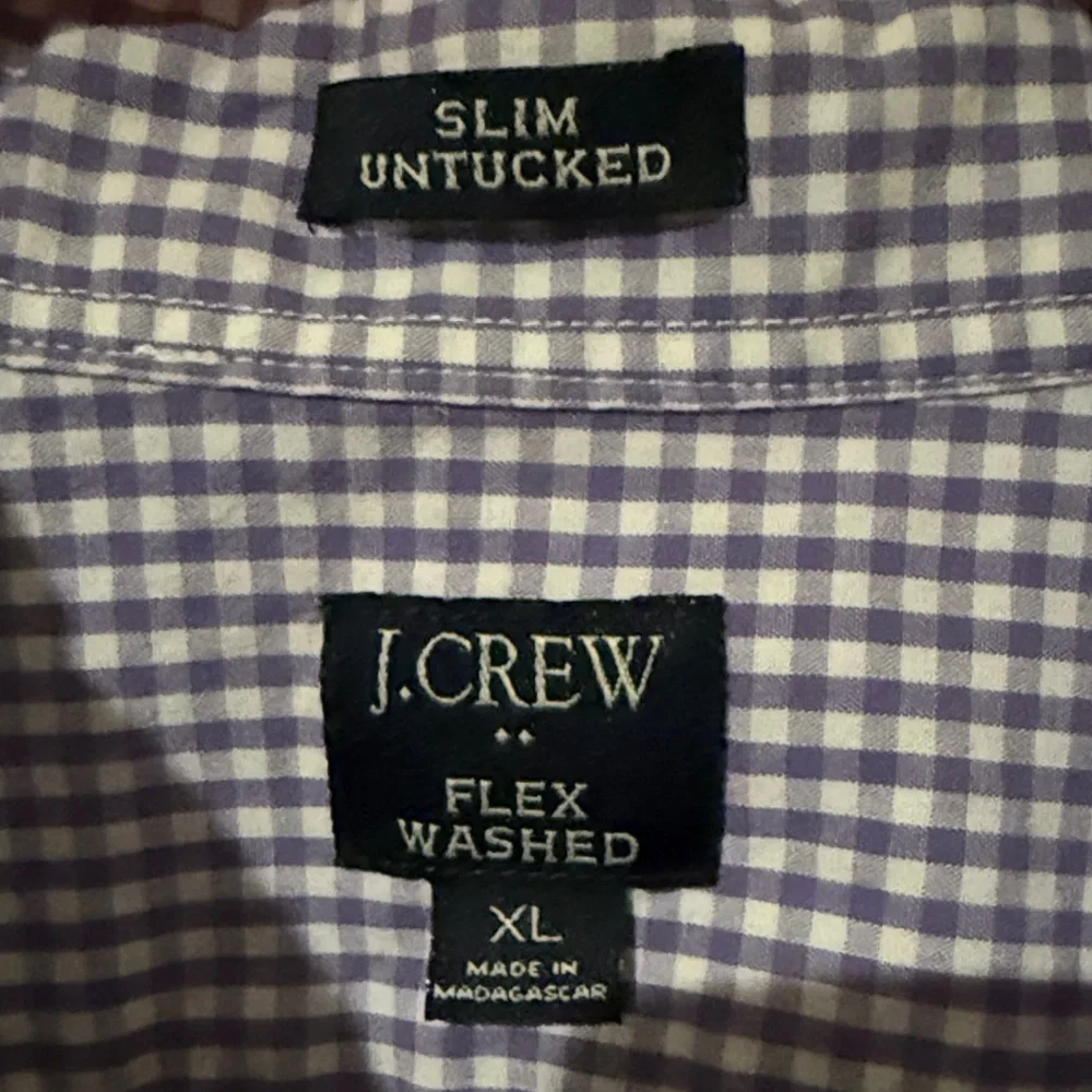 J. Crew Men's Purple Checkered Button Down Shirt